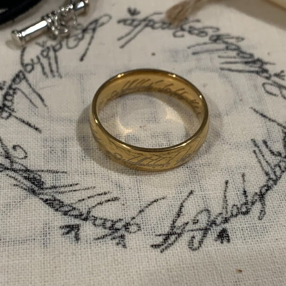 The One Ring of Power – Forged Replica with Pouch & Leather Rope - Picture 4 of 6